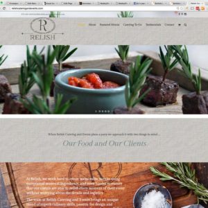 website danvers, catering website, relish catering